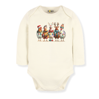 Christmas Baby Bodysuit Funny Chickens Tshirt for Kids Toddler Tee Funny Christmas Gift for Baby Clothes