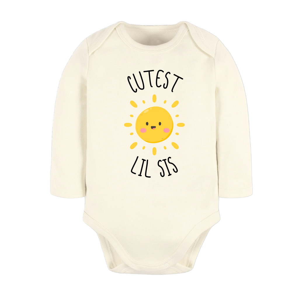 Cutest Lil Sis Baby Bodysuit, Sister Matching Tee