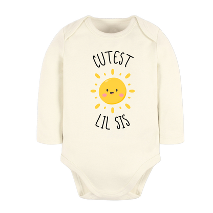Cutest Lil Sis Baby Bodysuit, Sister Matching Tee