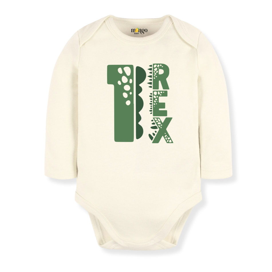 One Rex Brithday Baby Bodysuit Tshirt for Kids, 2nd Birthday Outfit for Boys Shirt, Dinosaur Tshirt T-Rex