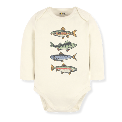 baby onesie onsie clothes girl boy funny newborn gifts outfit toddler infant jersey apparel daddy shirt baby shower kids unisex bodysuit little cute cool clothing mommy cotton newborn Trouts Fish Oceaan Fishing 