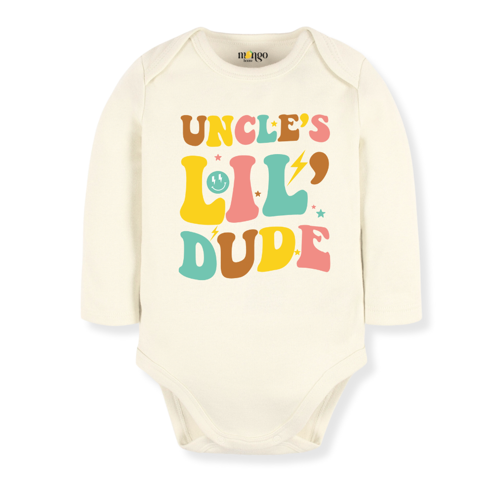Uncle's Lil Dude Baby Bodysuit Toddler & Kids T-Shirt, Gift for Nephew Tshirt Cute Boys Clothes
