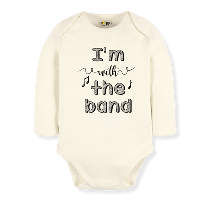 Baby Bodysuit, Kids & Toddler T-Shirt – 'I'm with the Band' Music Outfit Concert Baby Clothes for Boys, Girls