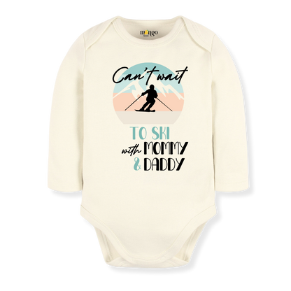Skiing Baby Bodysuit, Kids & Toddler T-Shirt – Cute Ski Snow Baby Clothes for Boys Girls