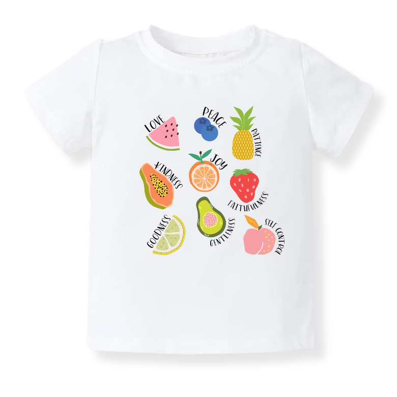 Fruits of the Spirits Tropical Fruits Baby Bodysuit – Inspirational Kids Tshirt