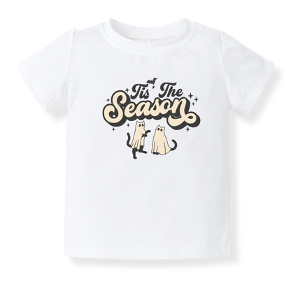 Tis the Season Cat Halloween Baby Bodysuit Funny Tshirt for Kids Toddler Tee Cat Gift for Baby Clothes