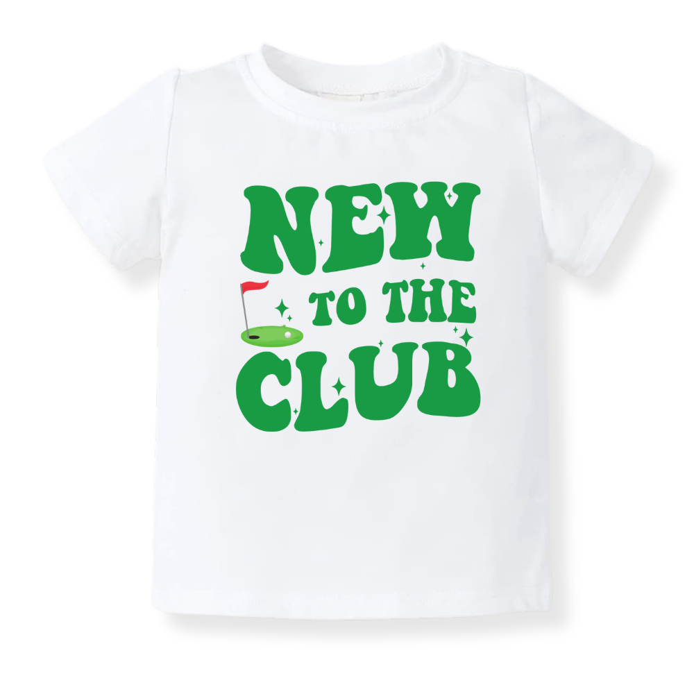 New to the club Golfing Baby Bodysuit Toddler & Kids T-Shirt, Golf Outfit Golfing Baby Clothes
