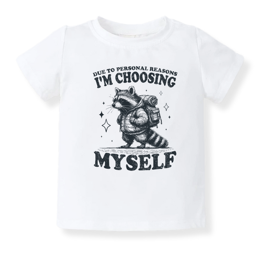 baby onesie onsie clothes girl boy funny newborn gifts outfit toddler infant jersey apparel daddy shirt baby shower kids unisex bodysuit little cute cool clothing mommy cotton newborn Racoon Choosing my self care