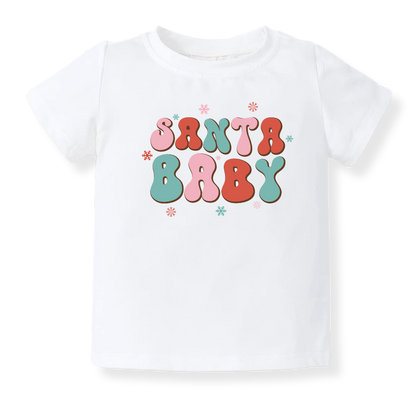 Santa Baby Tshirt Christmas Baby Bodysuit, Kids & Toddler T-Shirt – Family Xmas Outfit