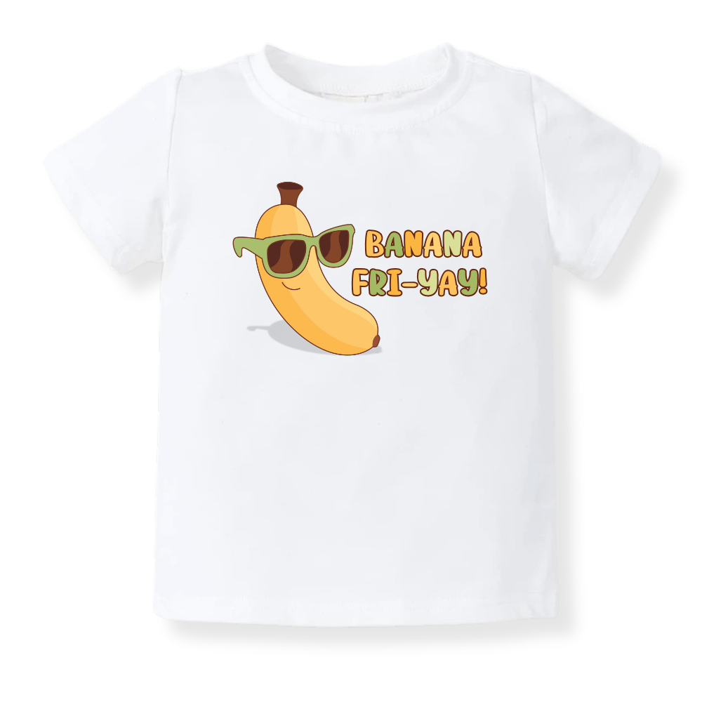 baby onesie onsie clothes girl boy funny newborn gifts outfit toddler infant apparel shirt baby shower kids unisex bodysuit little cute cool clothing banana friday friyay sunglasses weekend TGIF sunday funday