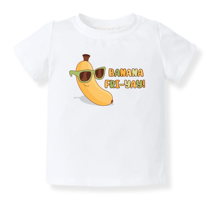 baby onesie onsie clothes girl boy funny newborn gifts outfit toddler infant apparel shirt baby shower kids unisex bodysuit little cute cool clothing banana friday friyay sunglasses weekend TGIF sunday funday