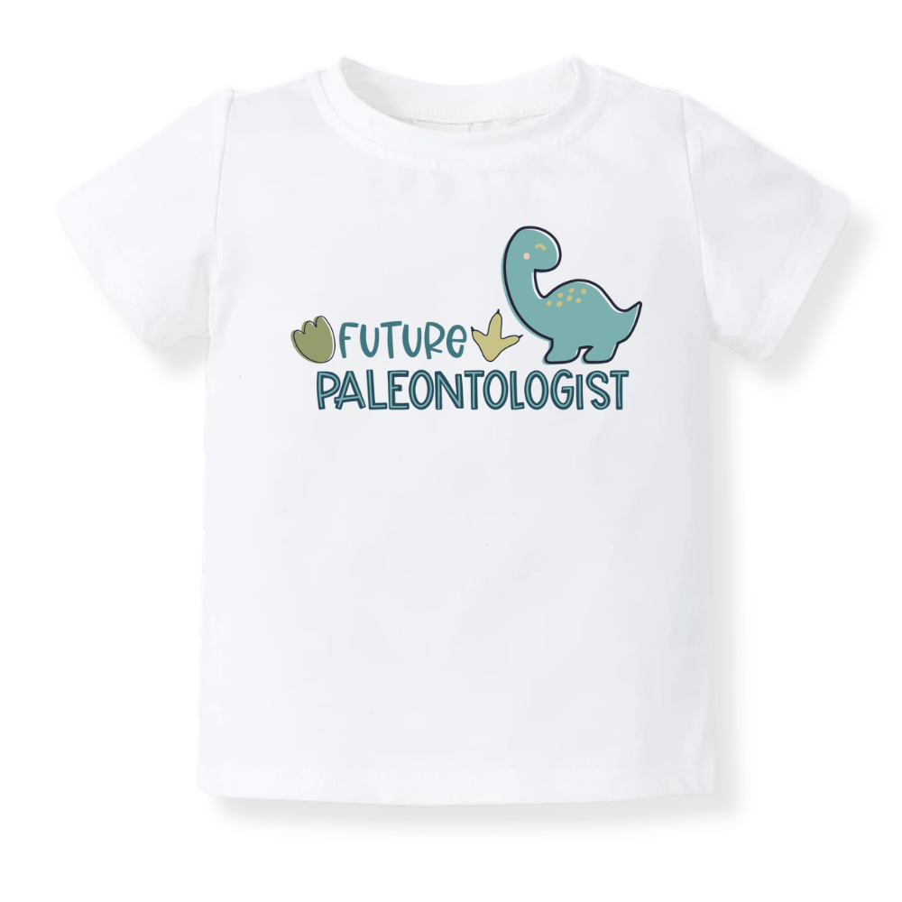 Future Paleontologist Tshirt Baby Bodysuit Toddler & Kids T-Shirt, Dinosaur scientist outfit