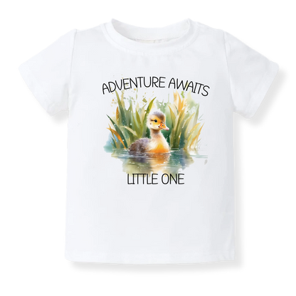 Adeventure Awaits Little One Baby Bodysuit, Kids & Toddler T-Shirt – Cute Animals Outfit