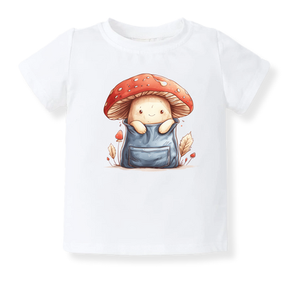 Mushroom Pocket Graphic Tee, Baby Bodysuit