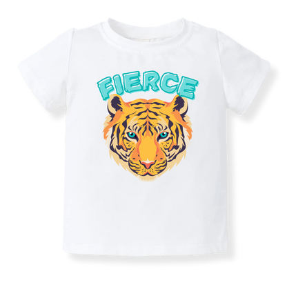 Fierce Tiger Tshirt for Kids Toddler Tee Cute Baby Clothes Animals Tee