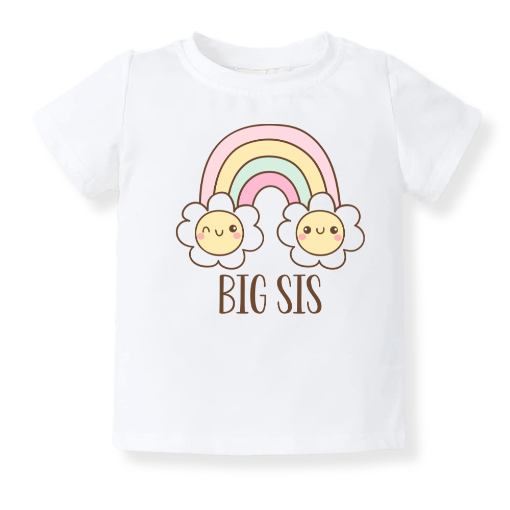 Big Sis Tshirt for Girls, Matching Sister Outfit