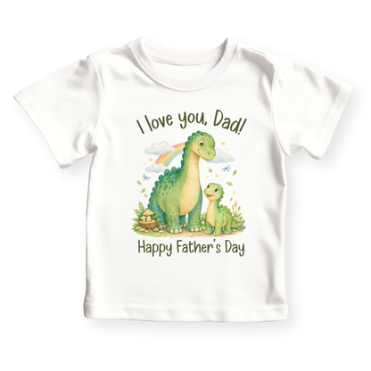 I Love You Dad - Happy Father's Day Dinosaur Baby Bodysuit - Family Outfit