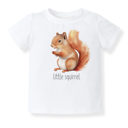 Little Squirrel Baby Bodysuit, Kids & Toddler T-Shirt – Cute Squirrel Animals Baby Clothes for Boys Girls