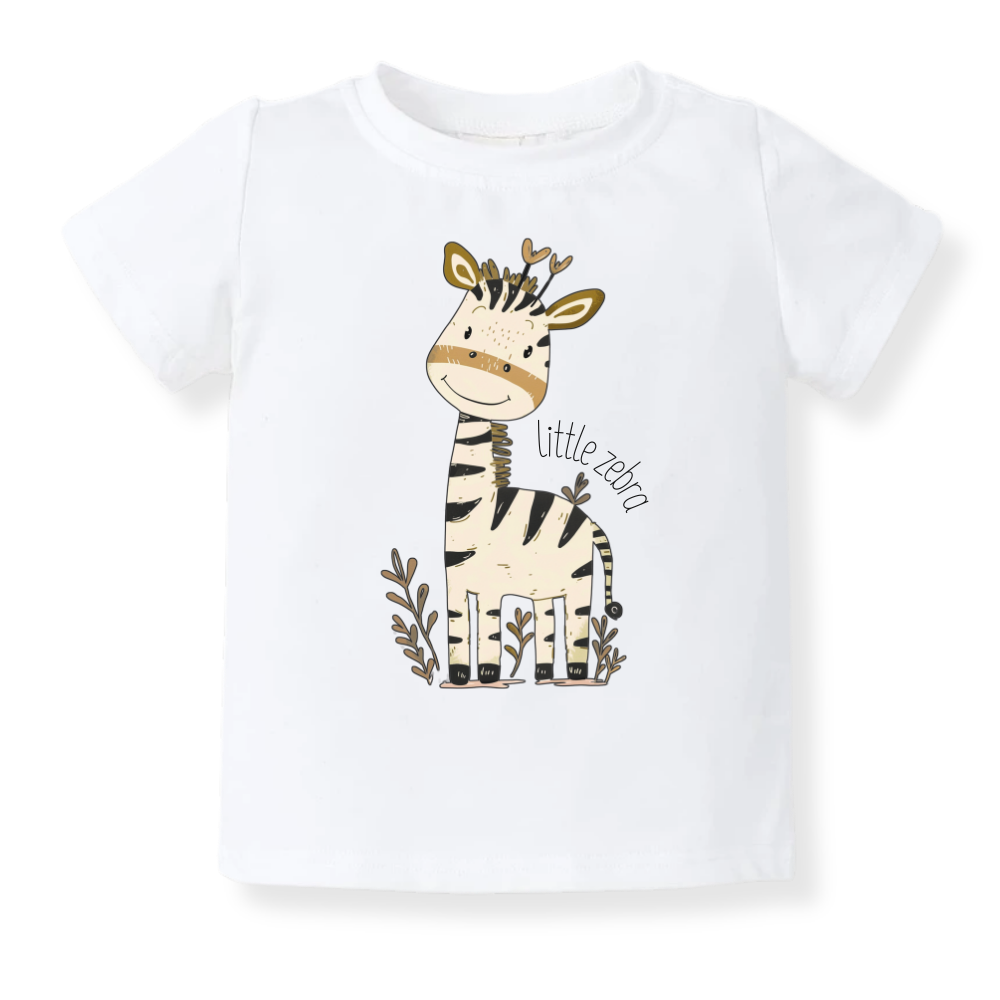 Little Zebra Baby Bodysuit, Kids & Toddler T-Shirt – Cute Zebra Animals Baby Clothes for Boys Girls