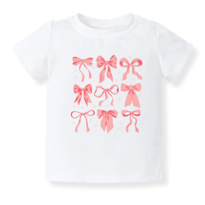 Cute Bows Baby Bodysuit – Premium Custom Baby Clothes, Pink Newborn Gift Outfit, Baby Girl Kids T-shirt