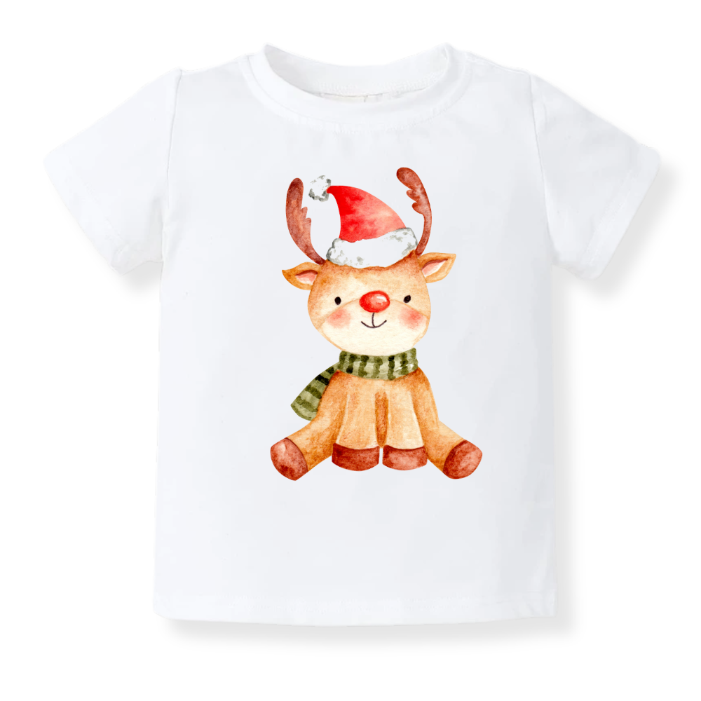 Cute Reindeer Christmas Baby Bodysuit, Kids & Toddler T-Shirt – Cute Christmas Outfit