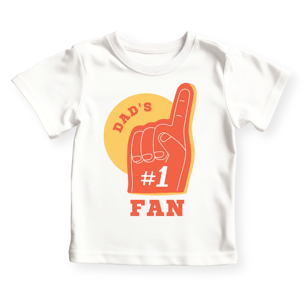 Dad's #1 Fan Baby Bodysuit, Toddler, Kids Tshirt & Sweater for Children Outfit - Gift for Dad