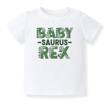 Baby Saurus Baby Bodysuit Tshirt for Kids, Dino Birthday Outfit for Boys Shirt, Dinosaur Tshirt T-Rex