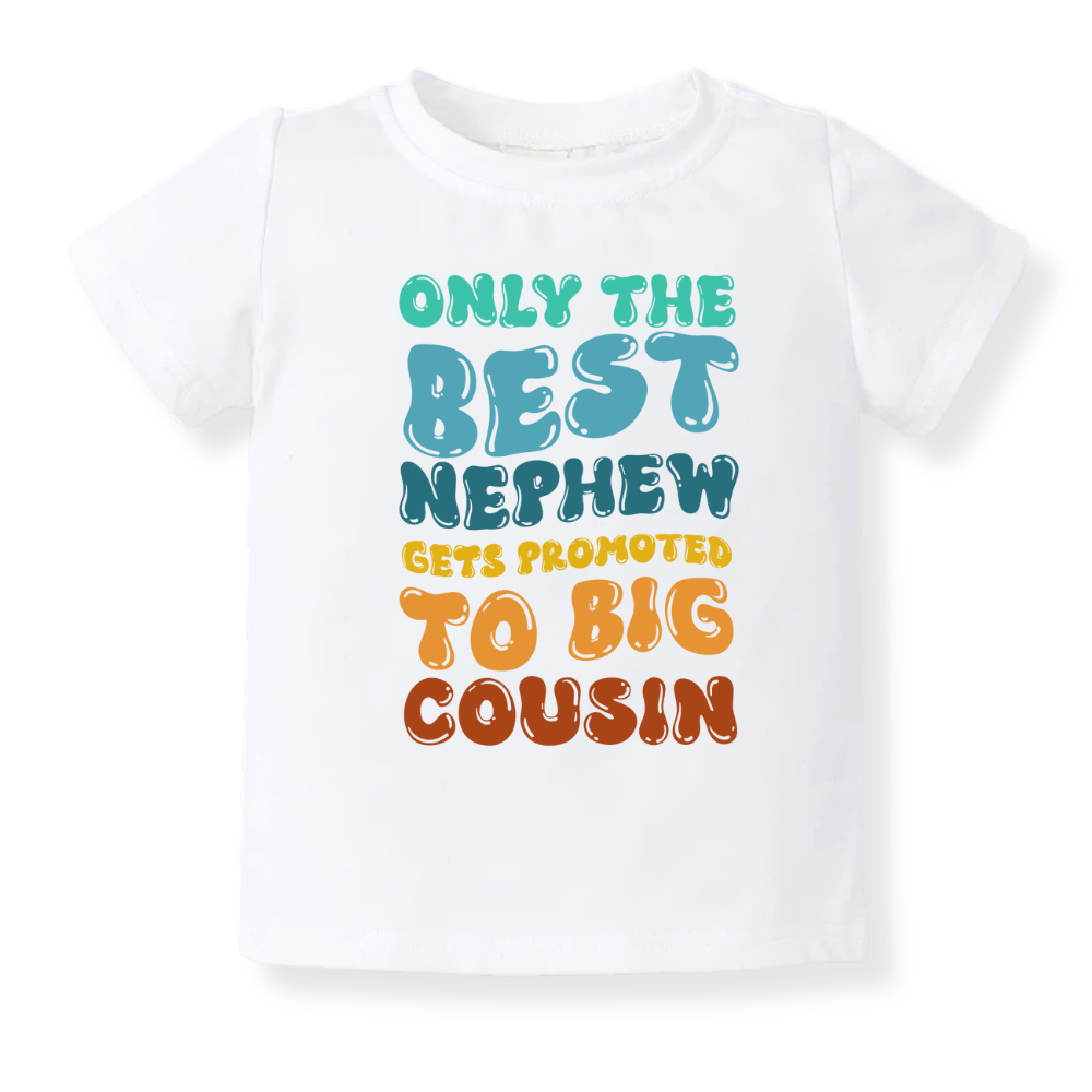 Big Cousin Baby Bodysuit Big Cousin Toddler Shirt Big Cousin Kids T-Shirt Cousin Announcement Outfit Nephew Announcement Gift Big Cousin Gift for Toddler Baby Shower Gift for Cousin Family Announcement 