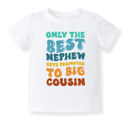 Big Cousin Baby Bodysuit Big Cousin Toddler Shirt Big Cousin Kids T-Shirt Cousin Announcement Outfit Nephew Announcement Gift Big Cousin Gift for Toddler Baby Shower Gift for Cousin Family Announcement 