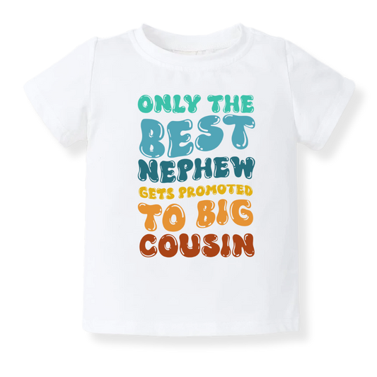 Big Cousin Baby Bodysuit Big Cousin Toddler Shirt Big Cousin Kids T-Shirt Cousin Announcement Outfit Nephew Announcement Gift Big Cousin Gift for Toddler Baby Shower Gift for Cousin Family Announcement 