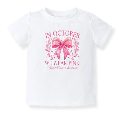 In October We Wear Pink Breast Cancer Awareness Baby Bodysuit, Toddler & Kids T-Shirt