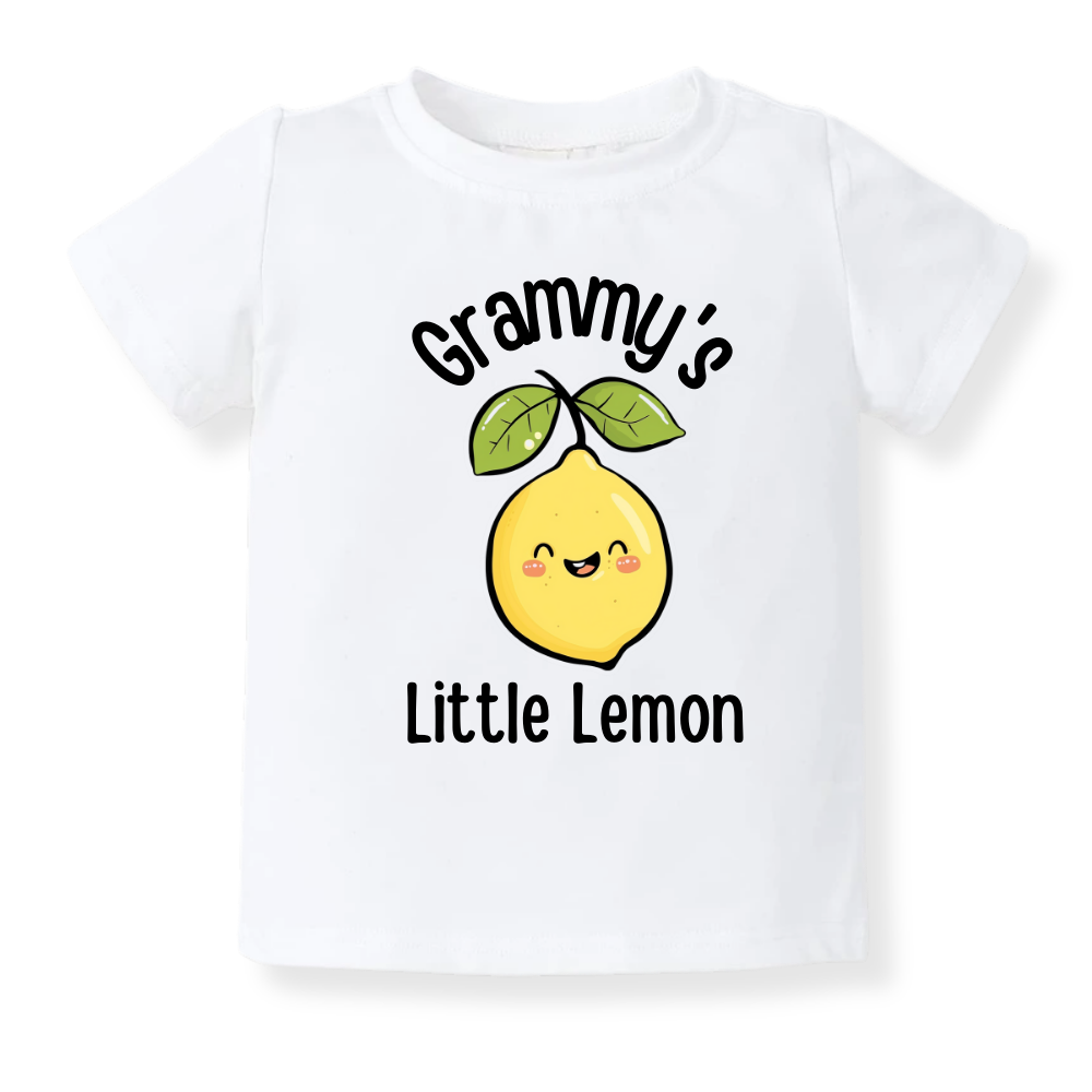Grammy's Little Lemon Baby Bodysuit Toddler & Kids T-Shirt, Gift for Grandma, Cute Lemon Tee