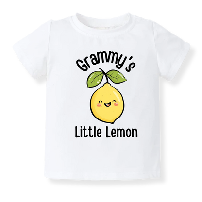 Grammy's Little Lemon Baby Bodysuit Toddler & Kids T-Shirt, Gift for Grandma, Cute Lemon Tee