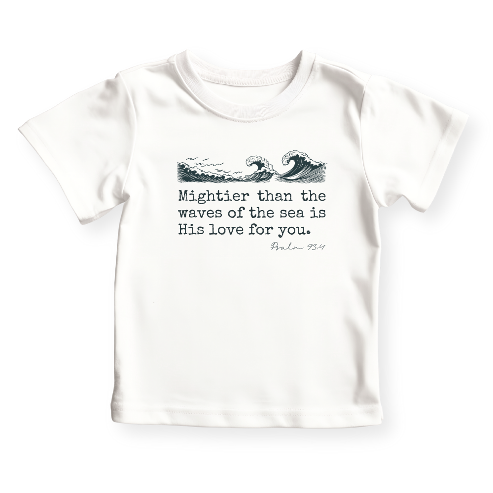 Mightier Than The Waves of The Sea is His Love for You - Baby Onesie, Toddler, Kids & Adult T-Shirt