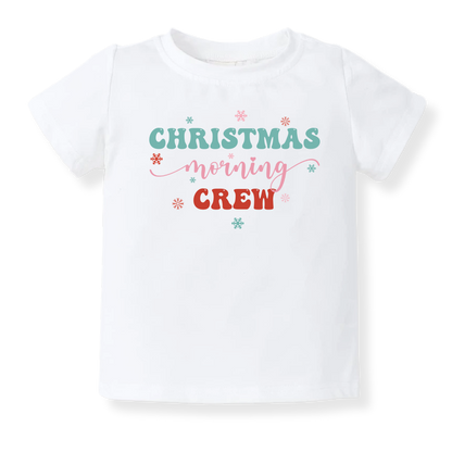 Christmas Morning Crew Tshirt Christmas Baby Bodysuit, Kids & Toddler T-Shirt – Family Xmas Outfit