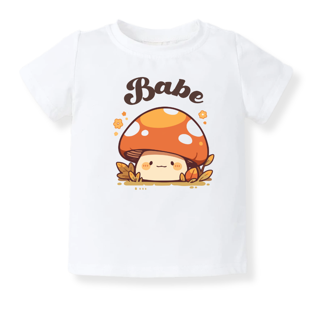 Mushroom Baby Bodysuit, Kids & Toddler T-Shirt – Cute Babe Outfit Mushroom Shirt for Boys Girls