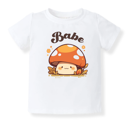 Mushroom Baby Bodysuit, Kids & Toddler T-Shirt – Cute Babe Outfit Mushroom Shirt for Boys Girls