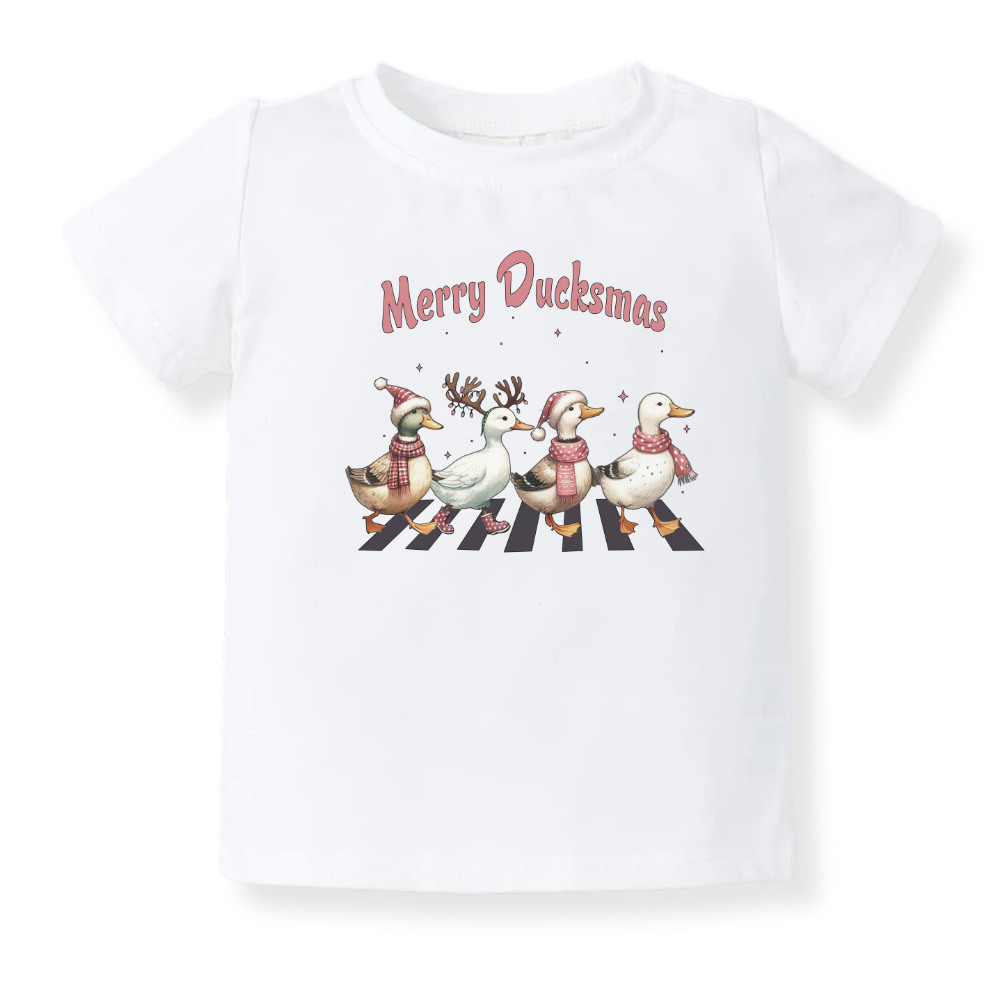 Ducksmas Funny Merry Christmas Baby Bodysuit, Kids & Toddler T-Shirt – Funny Christmas Outfit
