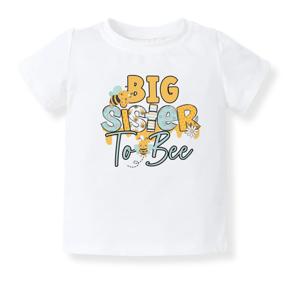 Big Sister To Bee Tshirt Cute Bee Outfit Big Sister Announcement