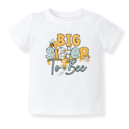 Big Sister To Bee Tshirt Cute Bee Outfit Big Sister Announcement