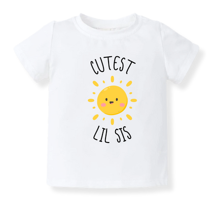 Cutest Lil Sis Baby Bodysuit, Sister Matching Tee