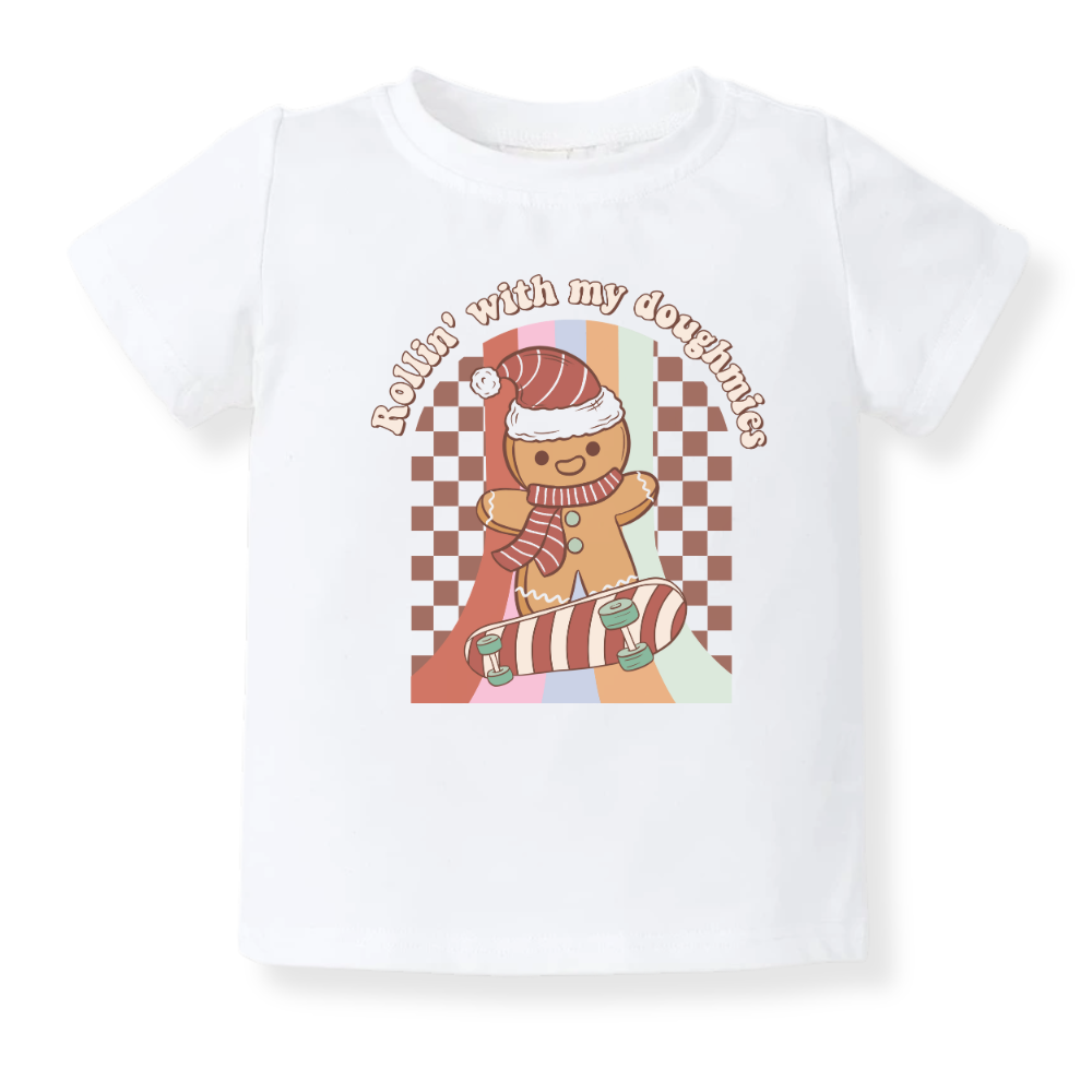 Doughmies Tshirt Christmas Baby Bodysuit, Kids & Toddler T-Shirt – Funny Xmas Outfit