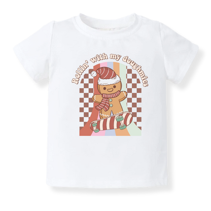 Doughmies Tshirt Christmas Baby Bodysuit, Kids & Toddler T-Shirt – Funny Xmas Outfit