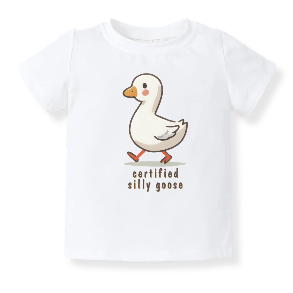 Certified Silly Goose Baby Bodysuit, Kids & Toddler T-Shirt – Funny Goose Outfit