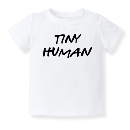 Tiny Human Cute Baby Bodysuit Funny Tshirt for Kids Toddler Tee Funny Baby Gift, Newborn Outfit