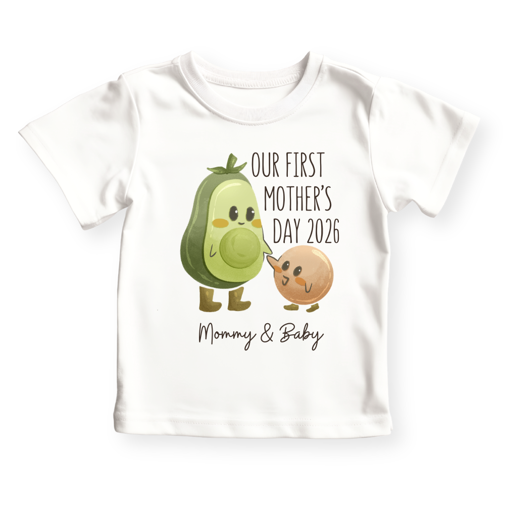 Our First Mother's Day 2026 Baby Bodysuit - Mommy & Baby Custom Baby Outfit