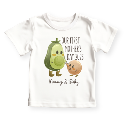 Our First Mother's Day 2026 Baby Bodysuit - Mommy & Baby Custom Baby Outfit