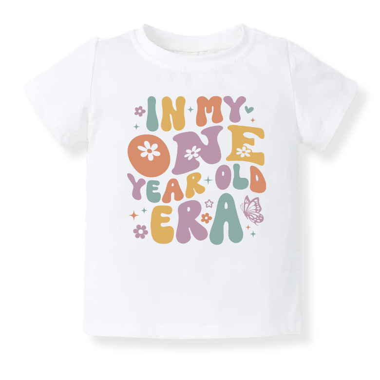 In my One Year Old Tshirt Cute Toddler & Kids T-Shirt, Clothes Birthday Gift for Girl First Birthday Outfit