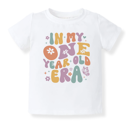 In my One Year Old Tshirt Cute Toddler & Kids T-Shirt, Clothes Birthday Gift for Girl First Birthday Outfit
