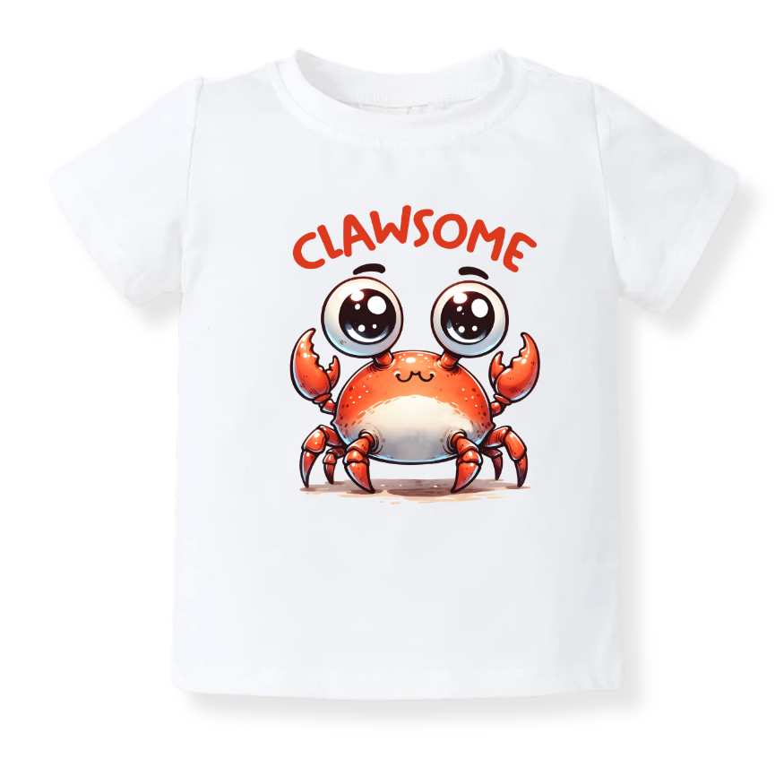 Clawsome Crab Baby Bodysuit – Crab Kids T-Shirt Toddler Tee, Sea Life Baby Clothes